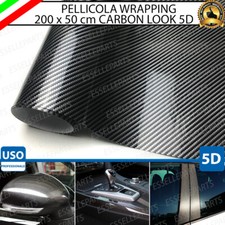 PELLICOLA WRAPPING CARBON LOOK 5D PROFESSIONALE INTERNO ESTERNO 50 X 200 CM