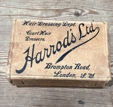 Antique Harrods Hairdressing Dept. Trade Box. Court Hair Dressers. Cardboard.