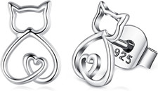 Orecchini a Lobo Con Gatto in