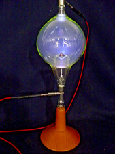 Tubo secondo Crookes tube tubo di calore su base in legno Pressler Cursdorf Lutz Neumann