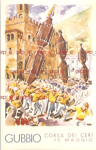 Cartolina gubbio corsa - corsa, 15