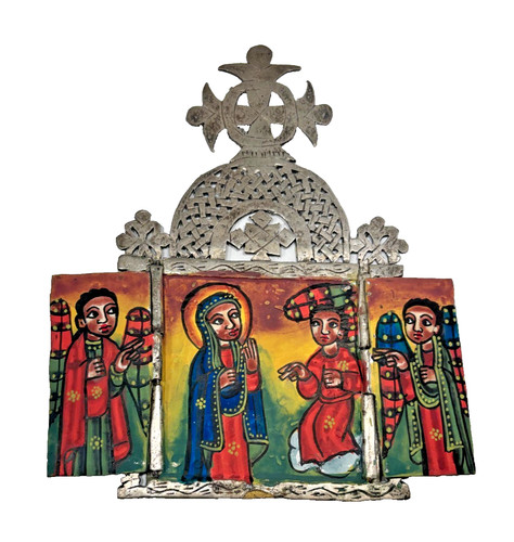 Quadro altare metallo arte