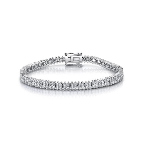 Diamante fila braccialetto - 2,