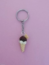 Portachiavi cono gelato crema