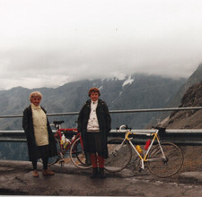 Foto VINTAGE donna CICLISMO