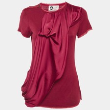 Top Lanvin rosso jersey raso