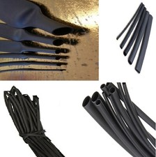 GUAINA TERMORESTRINGENTE 2:1 NERO SENZA SCRITTE 18 diametri da 1 a 30 mm