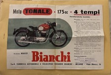 Moto BIANCHI TONALE  175  Turismo 4T  1957 Pubbl.  offic. Sebastiani Montottone