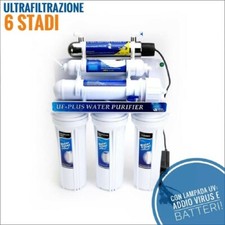 Impianto depurazione acqua domestico 6 stadi con sterilizzatore Philips 6 Watt