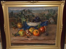 OPERA DEL MAESTRO ANTONIO BRESCIANI CERTIFICATO PITTURA NAPOLETANA NATURA MORTA