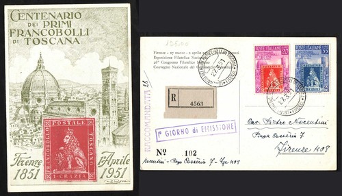 1951 cartolina centenario - cartolina,