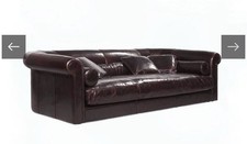 Divano Baxter Mod alfred In Pelle Nera; Prof 140 H72, Lunghezza 275