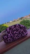 pochette bicolore, rosa e viola 