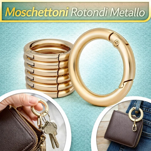 Moschettoni rotondi metallo - moschettoni,