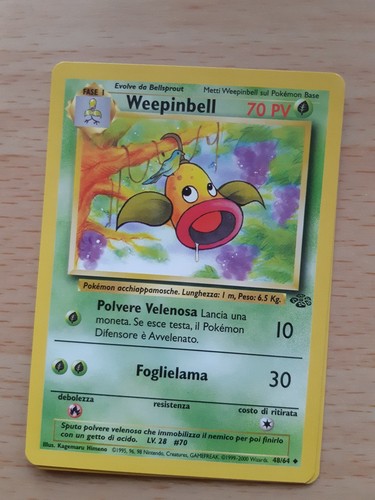 Weepinbell carta pokémon - weepinbell,