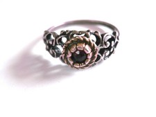 Antico Anello Argento Con