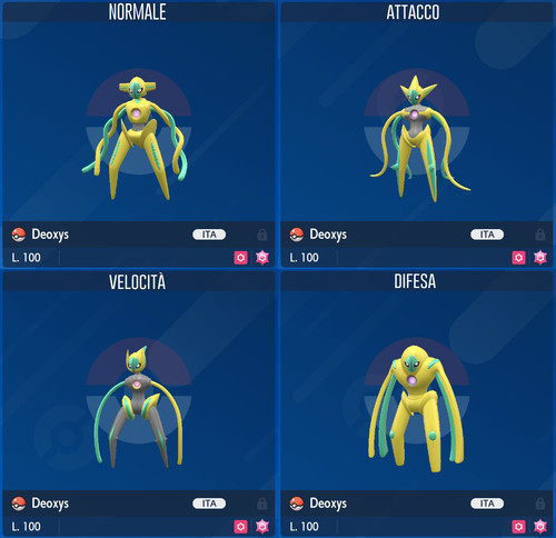 Deoxys tutte forme - deoxys, le