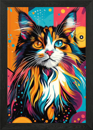 Vibrante gatto maine coon - maine, |