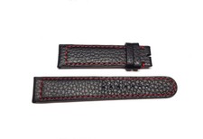 EBERHARD cinturino nero 21mm NEW CHAMPION V 193 31044 31063 31064 cucitura rossa