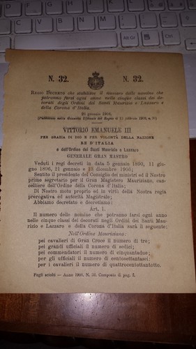 Regio decreto nomine ordini - nomine,