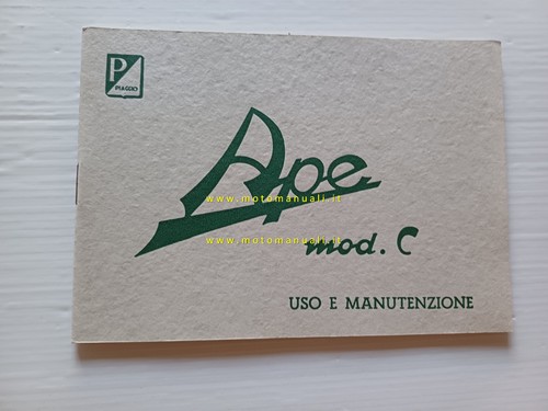 Piaggio ape ac3 1961 manuale - ac3,