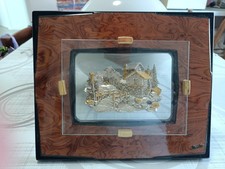 Altorilievo argento 999% E oro 24Kt di A. Zenobi cornice In Radica e Cristallo