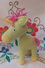 Unicorno, uncinetto, cotone