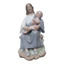 *HH* Statua Porcellana Morena Religiosa Votiva Devozionale Gesù Cristo Stauina