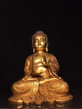 Copper imitation gilded Buddha