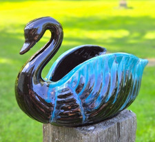 Fioriera vintage cigno nero