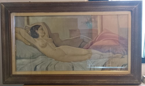Dipinto vintage nudo - dipinto,