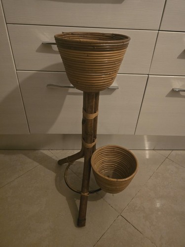 Portavasi legno rattan - portavasi, in
