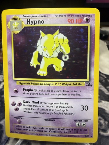 Hypno carta rara - 8/62,
