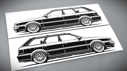 Adesivo audi rs2 - adesivo,