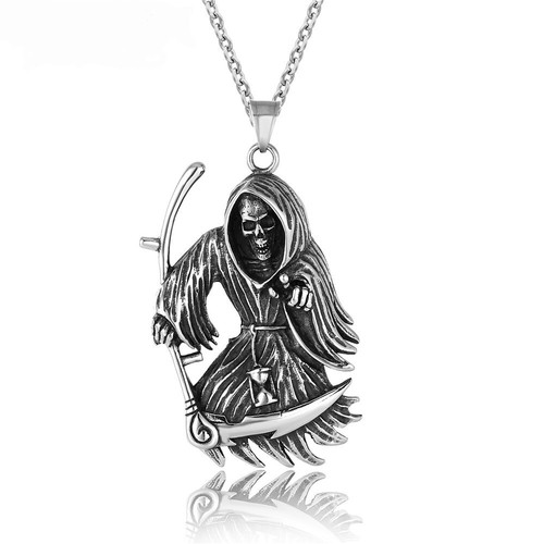 Collana uomo gotico teschio - gotico,