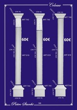 lesena in gesso colonna piatta