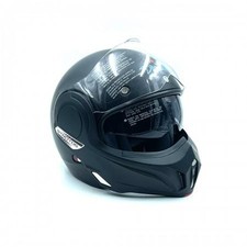 CASCO DIEFFE MODULARE REVERSIBILE DF908 NERO OPACO CON DOPPIA VISIERA STRATOS
