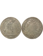 France 5 Francs Argent, Union