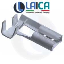 TERMINALI FASTIN-FASTON CAPOCORDA FEMMINA A BANDIERA 90° AUTO MOTO NAUTICA  10PZ