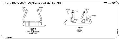 Marmitta posteriore per fiat - per,