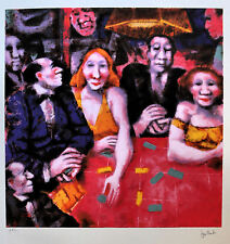 Remo SQUILLANTINI serigrafia litografia 80x60 Gioco d'Azzardo firmata numerata 