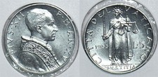 Vaticano 1953 5 Lire 198656