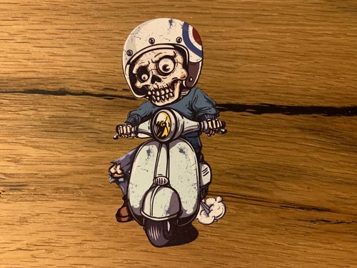 Adesivo vespa skull - adesivo,