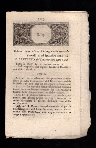 Estratto dalle minute della - dalle,