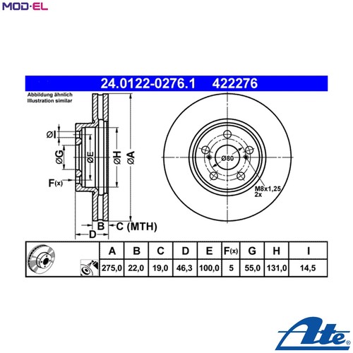 Disco freno 0122 - 2x,