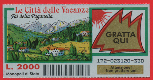 Gratta vinci lotteria - e,