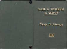 PORTA TESSERINO CASSA DI RISPARMIO DI GENOVA FILIALE DI ALBENGA 136 8-35
