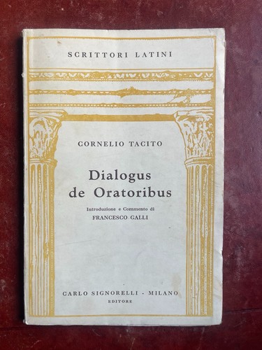 Tacito dialogus oratoribus - dialogus,
