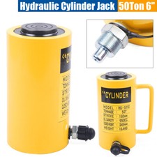 50 Ton Hydraulic Ram Cylinder Jack Solid 6"/150mm Stroke Single Acting Jack Lift