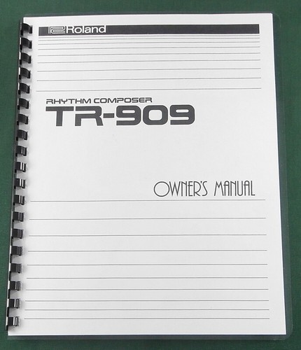 Roland 909 manuale - roland, d'uso
